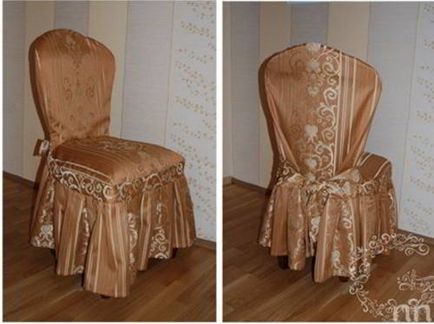 Scaun acoperă cu mâinile proprii, modele, idei pentru decoratiuni de nunta, perdele, Lambrichene, acasă
