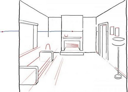 Cum de a desena o cameră de interior (17 poze)