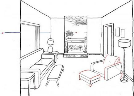 Cum de a desena o cameră de interior (17 poze)