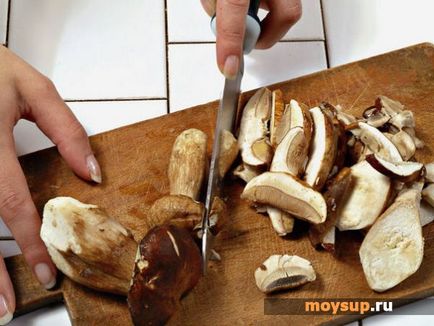 Supa de cartofi cu ciuperci - un pas cu pas reteta fotografii