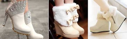 Pantofi pentru nunti iarna, vara, toamna si vecnoy - cu model de fotografie