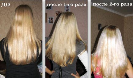 Lightening comentarii Chefir păr, fotografii înainte și după