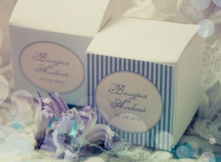 Nunta bomboane-box - un cadou pentru oaspeții cu propriile lor mâini