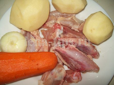 Cartofi copti cu carne de pui in multivarka (reteta cu foto), retete delicioase cu imagini