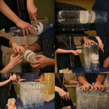 Otomane din sticle de plastic cu propriile lor mâini