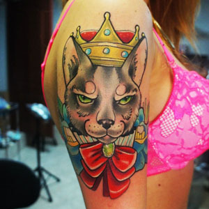 Tatuaj pisica - important pentru fete si baieti (fotografii, schițe)