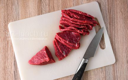 Carne de vită Stroganoff - un pas cu pas fotografii cu rețete (rețete) Carne de vită Stroganoff - un pas cu pas reteta fotografii