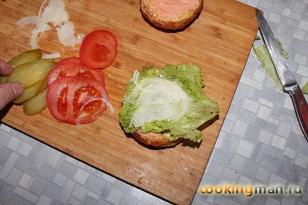 Cheeseburger - gătit pentru bărbați (Sandwich) Cheeseburger - gătit pentru bărbați
