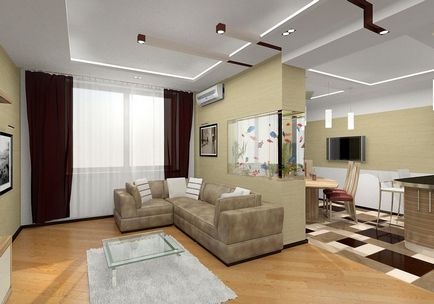 apartament cu o cameră de design 2 în Hrușciov - interior fotografie