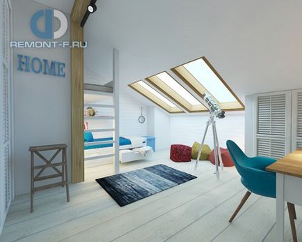 Design camera unui copil pentru un băiat (proiectare) Design camera unui copil pentru un băiat