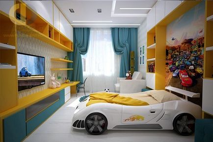 Design camera unui copil pentru un băiat (băiat) Design camera unui copil pentru un băiat