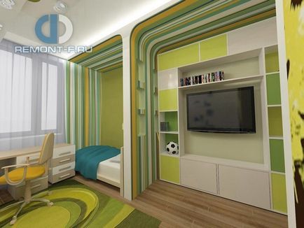 Design camera unui copil pentru un băiat (cameră pentru copii de proiectare pentru un băiat mp. M apartament 2017 fotografie adolescent idei moderne de proiect de design interior de reparații de fundație apartamente la cheie rk București) Design camera unui copil pentru un băiat