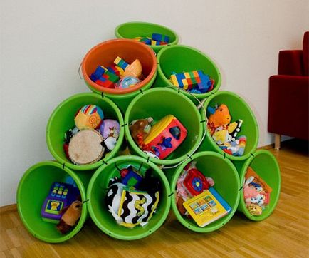 Idei pentru stocarea jucării pentru copii (40 poze)
