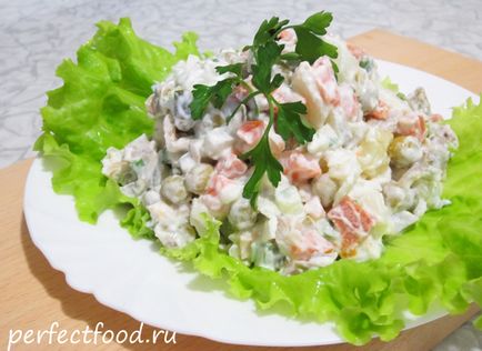 Cât de repede salata - reteta clasica (fotografii, video)