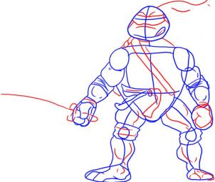 Cum să atragă un ninja broască țestoasă