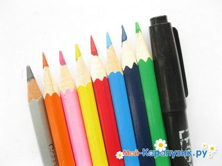 Cum de a desena spațiu creioane colorate treptat
