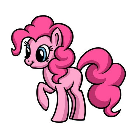 Cum de a desena un ponei Pinkie Pie etape creion