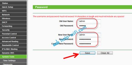 Cum se schimba parola pe router cu admin la alta (parola) Cum se schimba parola pe router cu admin la alta