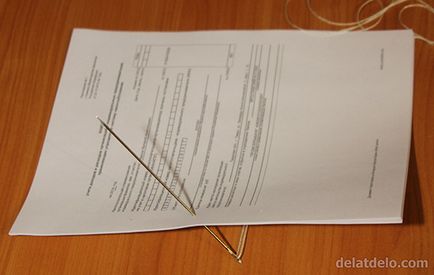 Cum să coase un fir și documente pentru a le asigura