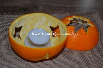 Cum sa faci un sfeșnic de portocale cu mâinile lor pe noul an, blogul Alena Kravchenko