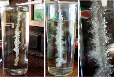 Cum să crească un cristal de sare și apă în etapa de origine cu instrucțiuni pas cu imagini și video