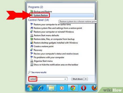 Cum de a rula Restaurare sistem
