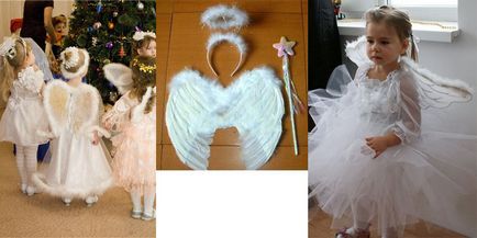 Costum înger cu mâinile lor, cum să facă costum de înger carnaval