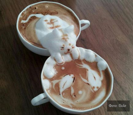 Latte arta cum să facă desene pe cafea la domiciliu, yacenka