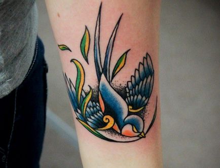 Valoarea tatuajelor corespunzătoare sub forma unei păsări (12 poze)