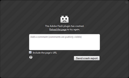 A existat un colaps al flash plugin-ul Adobe - cum să prevină apariția acestui mesaj din nou, decizia
