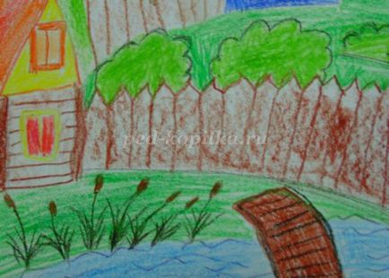 Desen pas peisaj rural cu pas, cu fotografii ale copiilor de vârstă școlară primară