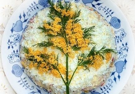 Mimosa salata - reteta clasica cu fotografie (reteta Mimosa) salata Mimosa - reteta clasica cu o fotografie