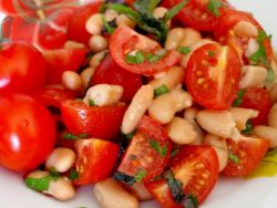 Salată și tomate și fasole (fasole salata de rosii) Salata cu fasole și roșii