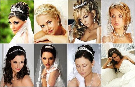 coafura de nunta cu tiara - opțiuni, foto și video