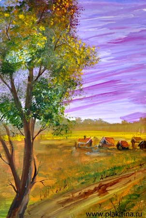 Lecția de desen în guașă - un peisaj rural, o lecție în guașă, pictura guașă, Lecții de desen guașă (Lecția de desen guașă) Lecția de desen în guașă - un peisaj rural, o lecție în guașă, pictura guașă, Lecții de desen guașă
