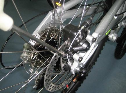 Instalați frane pe disc pe bicicleta modul de configurare, ajustați și strângeți, video (frână) Instalați frane pe disc pe bicicleta modul de configurare, pentru a regla și strângeți, video