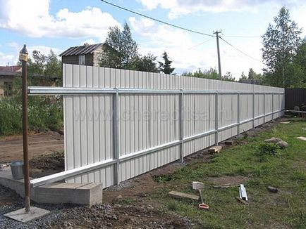 Stabilirea fundației pentru un gard, caz țară (casă de paza) Stabilirea fundației pentru un gard, caz țară