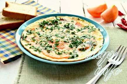 Omletă cu reteta rosii cu fotografie (tomate) Omletă cu reteta rosii cu o fotografie