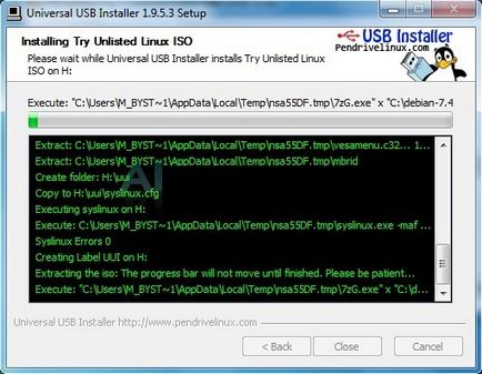 Linux bootabil unitate flash (opțiunea Crearea unui stick USB bootabil) Flash bootabil unitate Linux