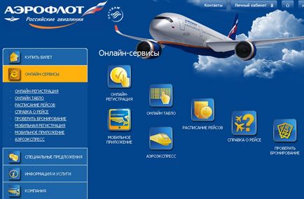 Aeroflot check-in online