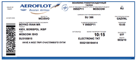 Aeroflot check-in online