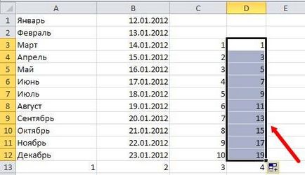 Celulele Autofill în Excel