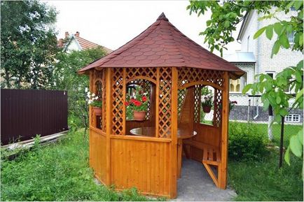 Acoperișul capacului foișor (capac) Acoperișul chioșc acoperit