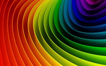 Spectrul de culoare segmente care este împărțit și modul în care vom vedea
