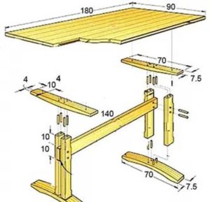 masa de lemn cu mâinile sale - instrucțiuni pas cu pas, desene și fotografii