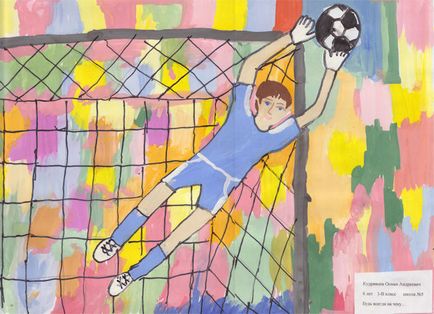 Desene ale copiilor pe tema sportului, graphomania pentru doi