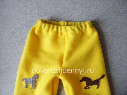 pantaloni pentru copii cu mansete, cum să coase propriile lor mâini
