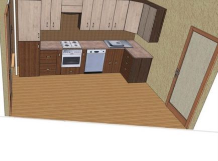bucătărie de design, cu un cazan de gaz, proiectarea de mici pentru bucatarie mare