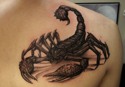 Fotografii și semnificația unui tatuaj scorpion