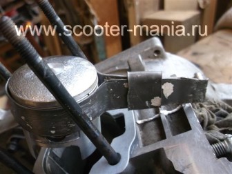 Fotografii de la instalația de piston pentru motoare dvuhtakny scutere, motociclete și scutere